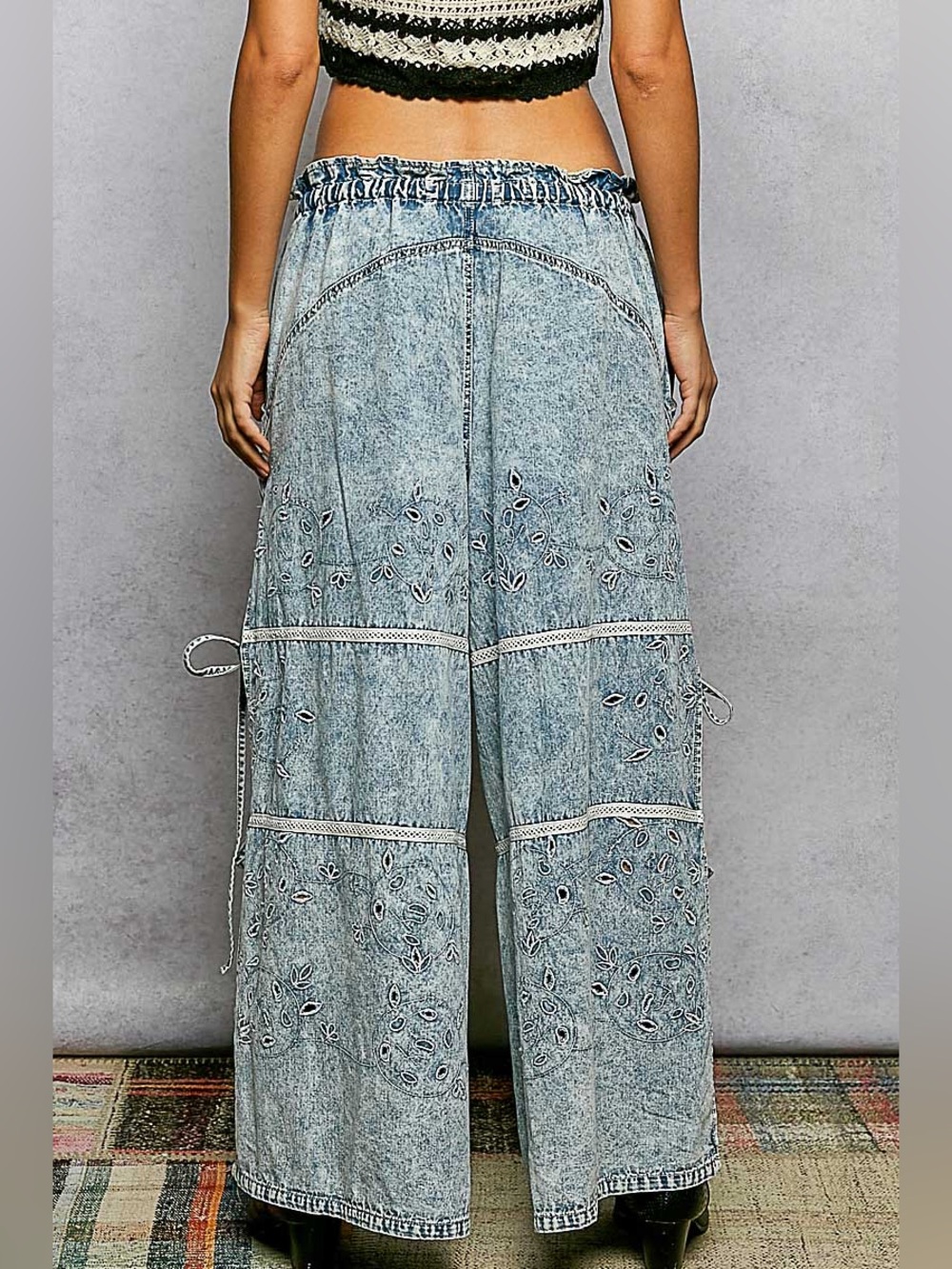 POL “ Desert Daydream “ Denim Wide Leg Vent Hem Jeans | Denim - Picture 5 of 8
